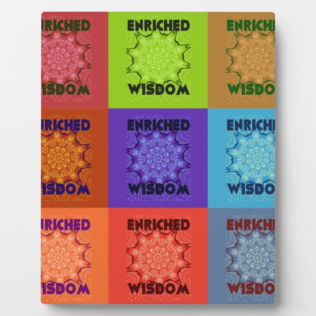 Beautiful Amazing  Lovely Pop Art Print: Enriched  Plaque (Front)