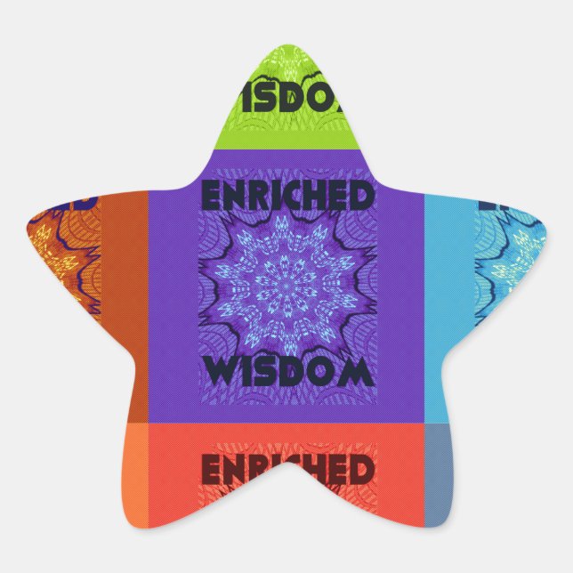 Beautiful Amazing  Lovely Pop Art Print: Enriched  Star Sticker (Front)