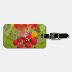 Beautiful Amazing lovely Red Golden Green Floral Luggage Tag