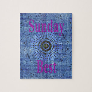 Beautiful Amazing Modern Denim Design: Sunday Best Jigsaw Puzzle