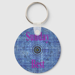 Beautiful Amazing Modern Denim Design: Sunday Best Key Ring