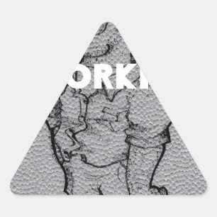 Beautiful Amazing  Pencil Sketch: Working Overtime Triangle Sticker