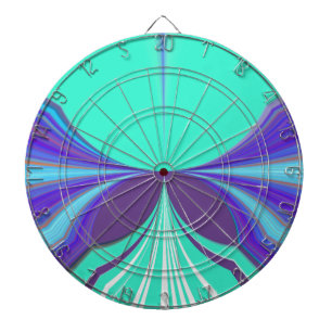 Beautiful amazing Purple Cyan motif Pattern Design Dartboard