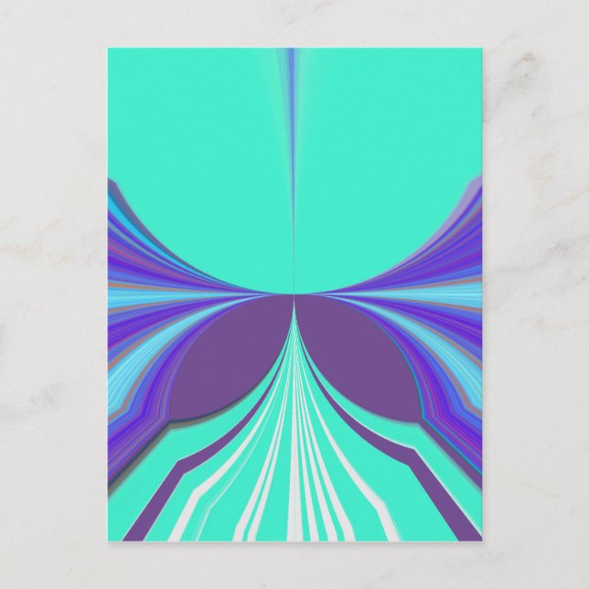 Beautiful amazing Purple Cyan motif Pattern Design Postcard (Front)