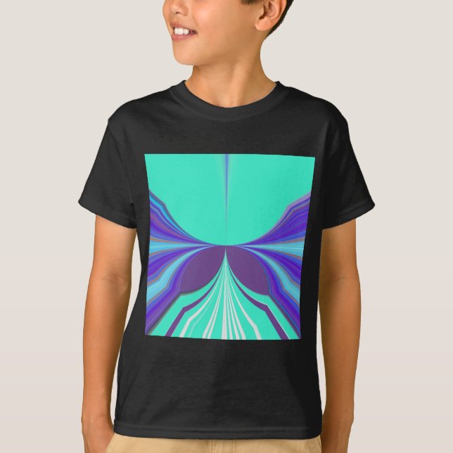 Beautiful amazing Purple Cyan motif Pattern Design T-Shirt (Front)