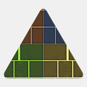 Beautiful Amazing Rainbow Colour Geometrical Desig Triangle Sticker