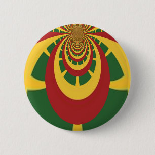 Beautiful Amazing Rasta Colours Art Print 6 Cm Round Badge