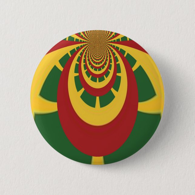 Beautiful Amazing Rasta Colours Art Print 6 Cm Round Badge (Front)