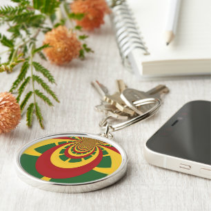 Beautiful Amazing Rasta Colours Art Print Key Ring