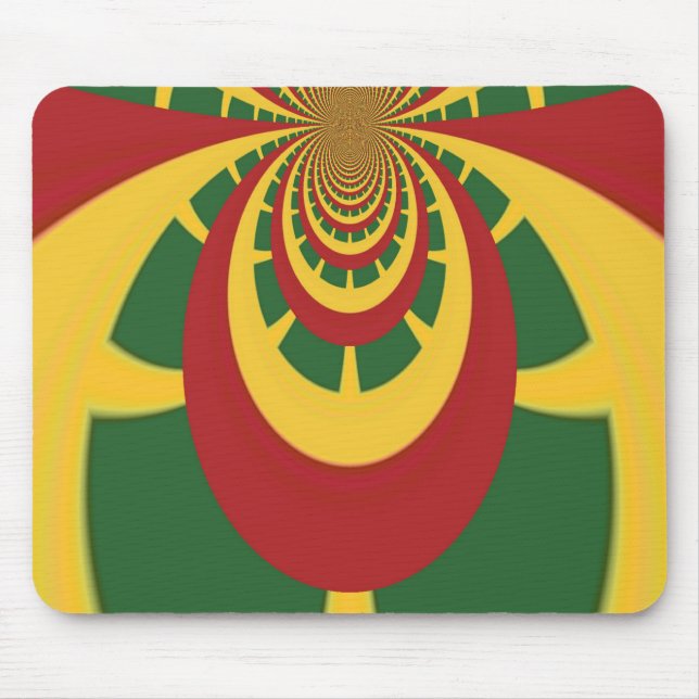 Beautiful Amazing Rasta Colours Art Print Mouse Pad (Front)