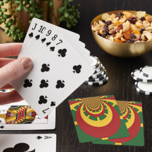 Beautiful Amazing Rasta Colours Art Print Playing Cards