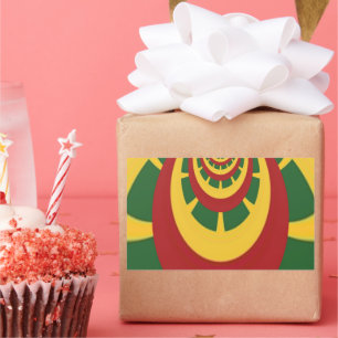 Beautiful Amazing Rasta Colours Art Print Rectangular Sticker