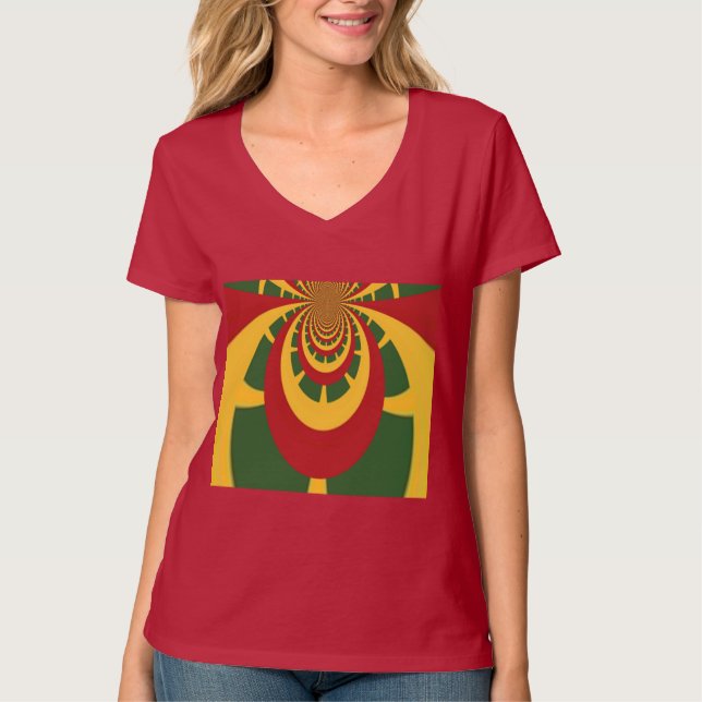 Beautiful Amazing Rasta Colours Art Print T-Shirt (Front)