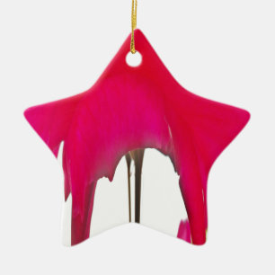 Beautiful amazing Red rose under the white sky Ceramic Tree Decoration