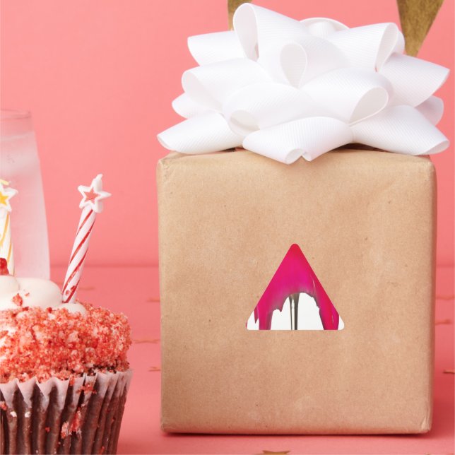 Beautiful amazing Red rose under the white sky Triangle Sticker (Party)