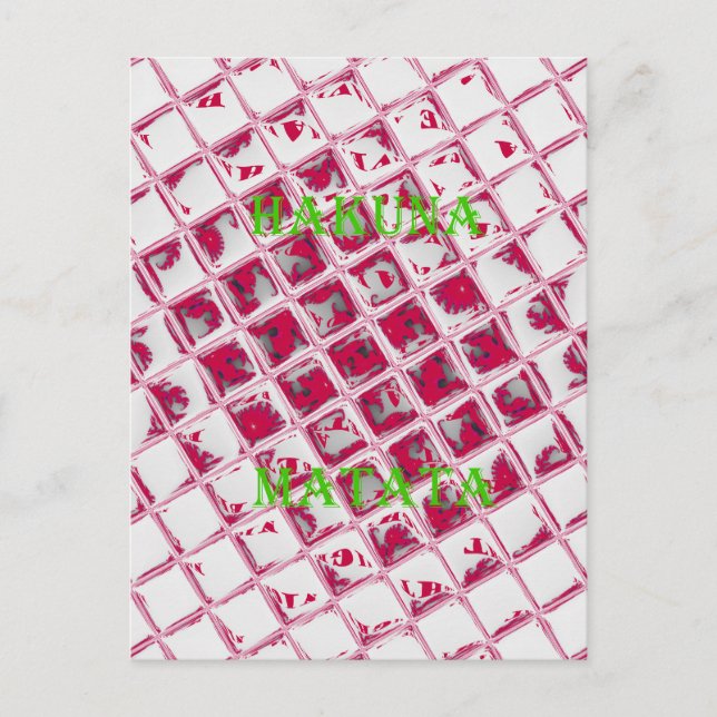 Beautiful Amazing Red Stylish Mirror Image Art  Postcard (Front)