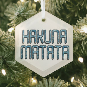 Beautiful amazing swahili text quote design glass tree decoration