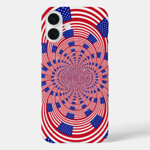 Beautiful Amazing United States Flag   Kaleidoscop iPhone 16 Plus Case
