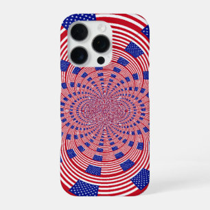 Beautiful Amazing United States Flag Kaleidoscop iPhone 16 Pro Case