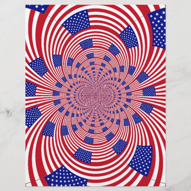 Beautiful Amazing United States Flag Kaleidoscope  (Front)