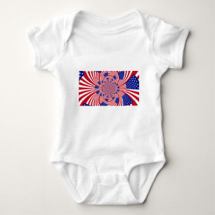 Beautiful Amazing United States Flag Kaleidoscope  Baby Bodysuit