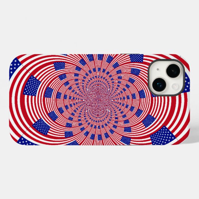 Beautiful Amazing United States Flag Kaleidoscope  Case-Mate iPhone Case (Back (Horizontal))