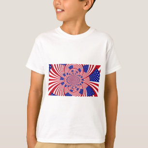 Beautiful Amazing United States Flag Kaleidoscope  T-Shirt