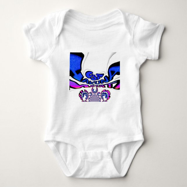 Beautiful Amazing USA Fun Text Art Pattern Design Baby Bodysuit (Front)