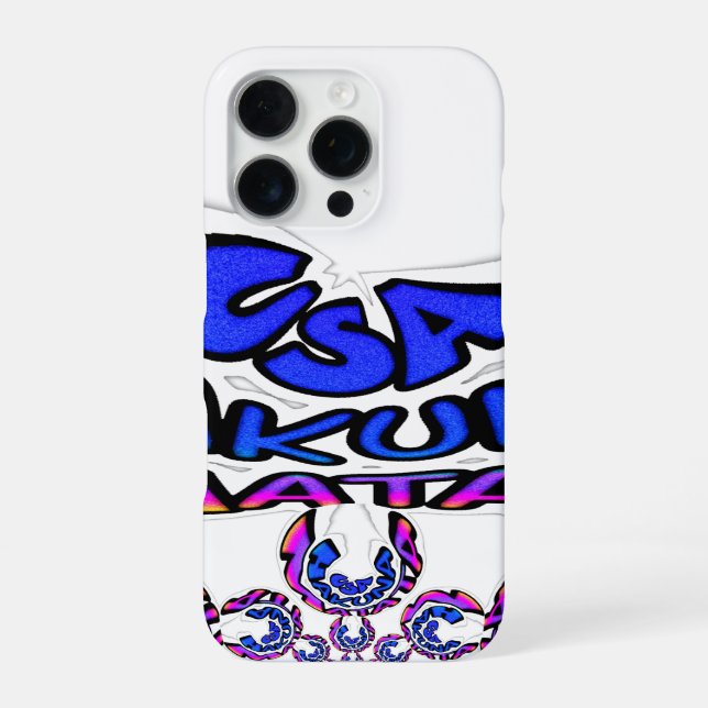 Beautiful Amazing USA Fun Text Art Pattern Design iPhone Case (Back)