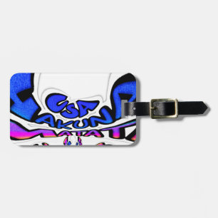 Beautiful Amazing USA Fun Text Art Pattern Design Luggage Tag