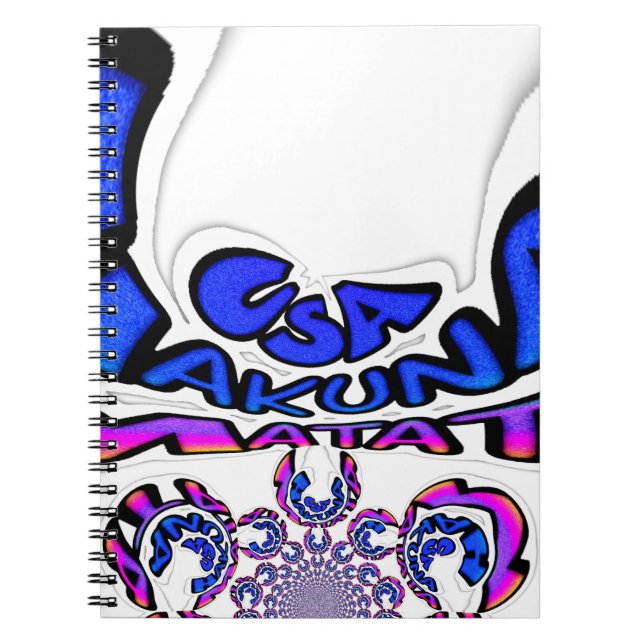 Beautiful Amazing USA Fun Text Art Pattern Design Spiral Notebook (Front)