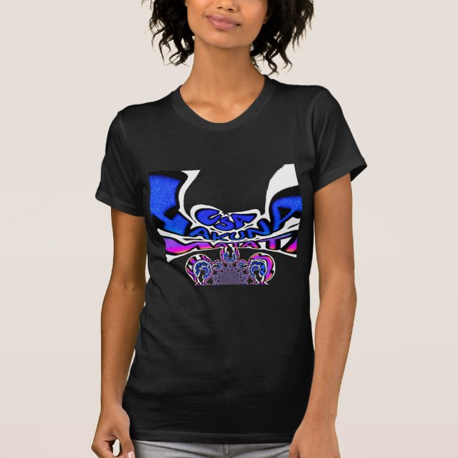 Beautiful Amazing USA Fun Text Art Pattern Design T-Shirt (Front)