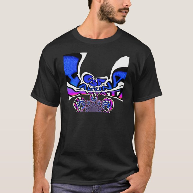 Beautiful Amazing USA Fun Text Art Pattern Design T-Shirt (Front)