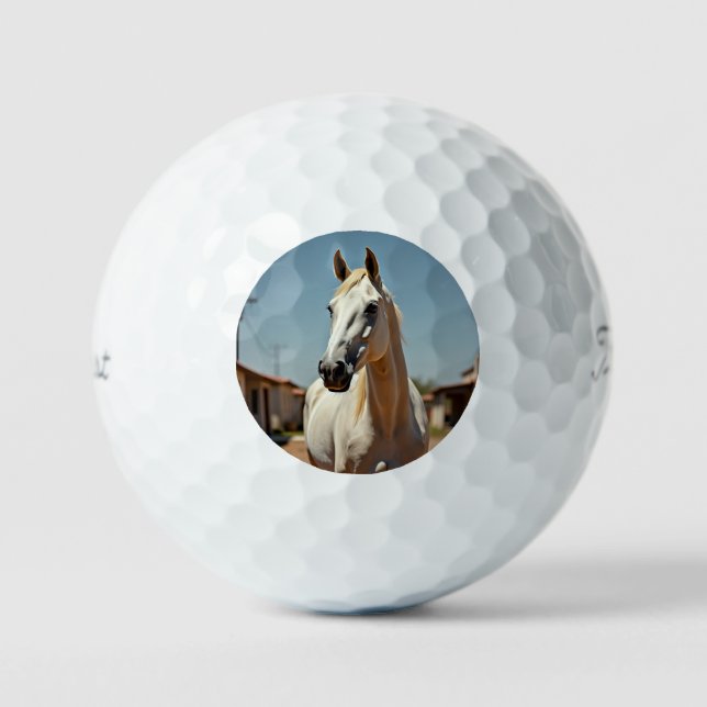 Beautiful American white mare Golf Balls (Front)