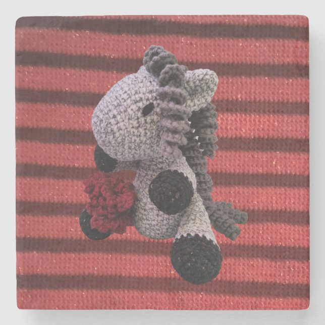 Beautiful Amigurumi Crochet Horse Coaster (Front)