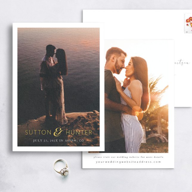 Beautiful Ampersand Modern Photo Save the Date (Creator Uploaded)