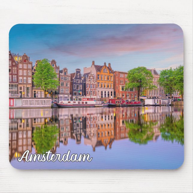 Beautiful Amsterdam, Netherlands Mouse Pad (Front)