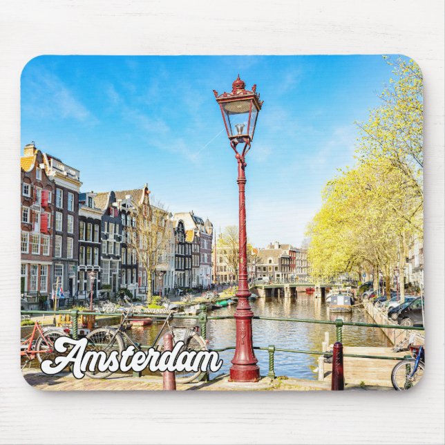 Beautiful Amsterdam, Netherlands Mouse Pad (Front)