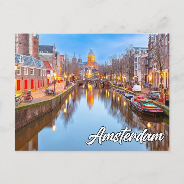 Beautiful Amsterdam, Netherlands Postcard (Front)