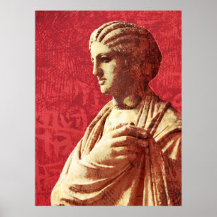 Beautiful Ancient Classical Statue of a Woman Poster