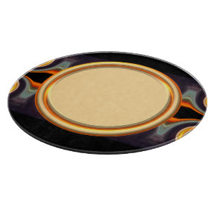 Beautiful and Bold Sunset Swirl Cutting Board