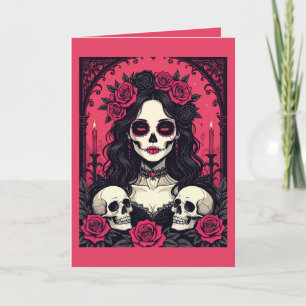 Beautiful And Ceremonial Living Calavera Card