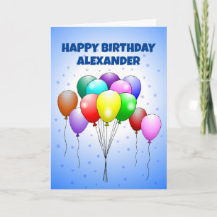 Beautiful and colourful birthday balloons card