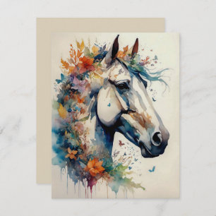 Beautiful and Colourful Horse Greeting Card