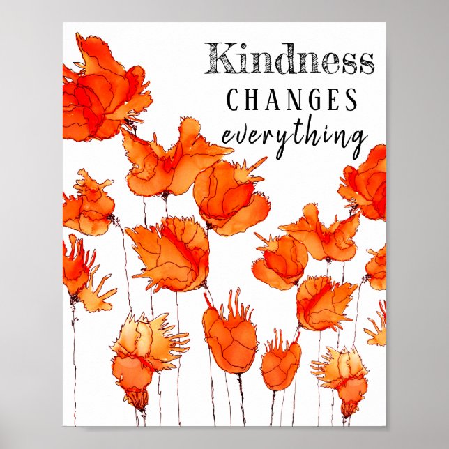 Beautiful and Colourful Poppies Poster 8X10" (Front)