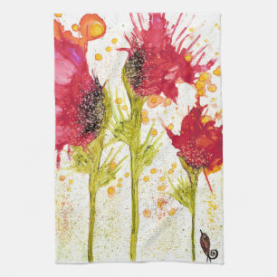 Beautiful and Colourful Poppy Kitchen Towel