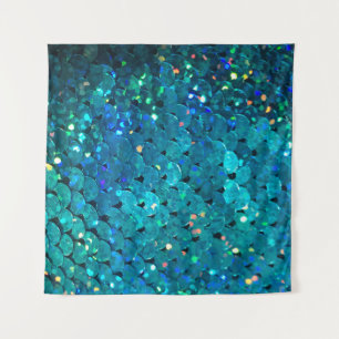 Beautiful and colourful sequins sparkling under th tapestry