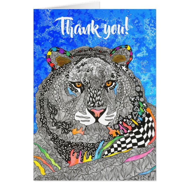 Beautiful and Colourful Tiger Greeting Card (Front)