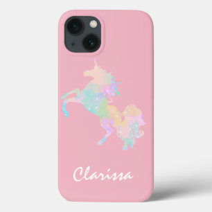 Beautiful and colourful unicorn iPhone 13 case