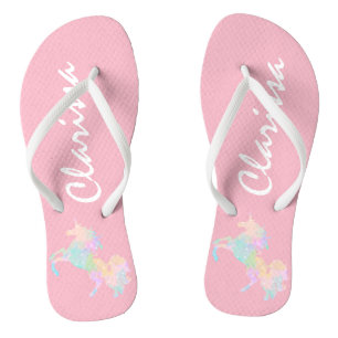 Beautiful and colourful unicorn jandals